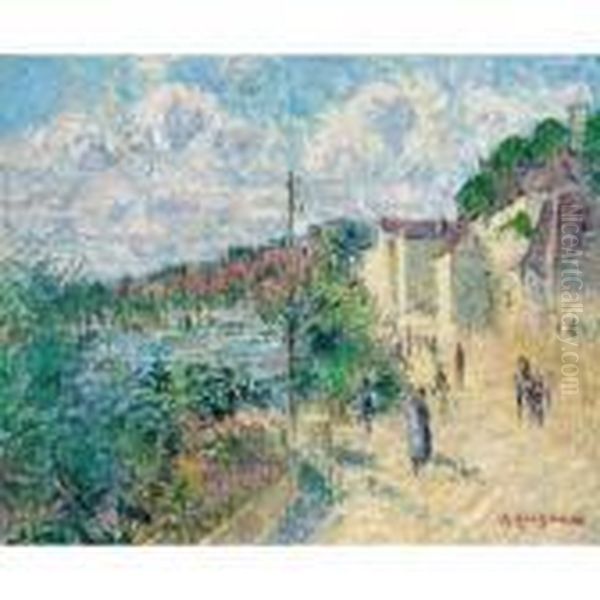 Le Quai De Beynac Oil Painting by Gustave Loiseau