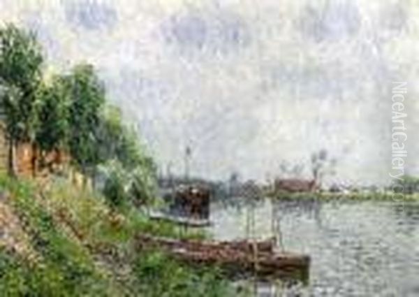 Bord De Riviere Oil Painting by Gustave Loiseau