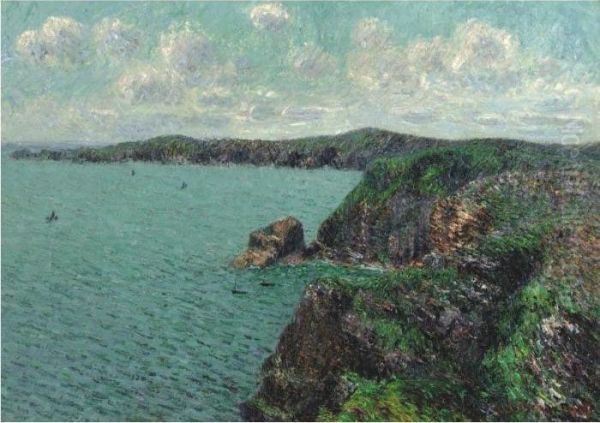 Falaises Du Cap Frehel Oil Painting by Gustave Loiseau