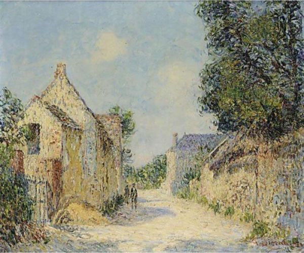 Rue De Village Au Vaudreuil Oil Painting by Gustave Loiseau