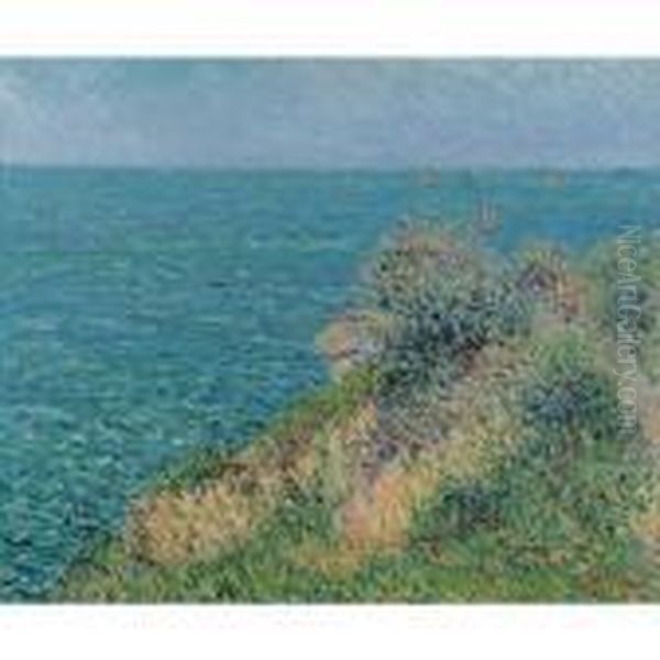 La Mer A Pornic Oil Painting by Gustave Loiseau