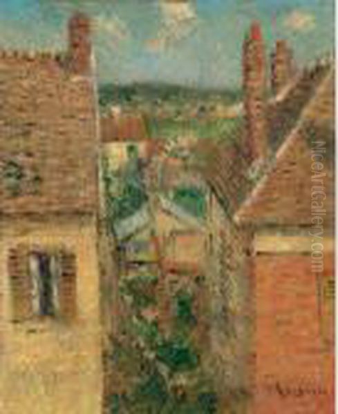 Le Deux Grillons, Saint-cyr-du-vaudreuil Oil Painting by Gustave Loiseau