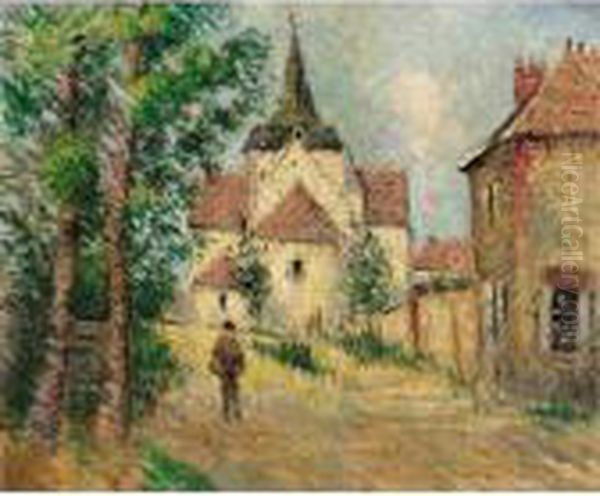 Le Village Anime Oil Painting by Gustave Loiseau