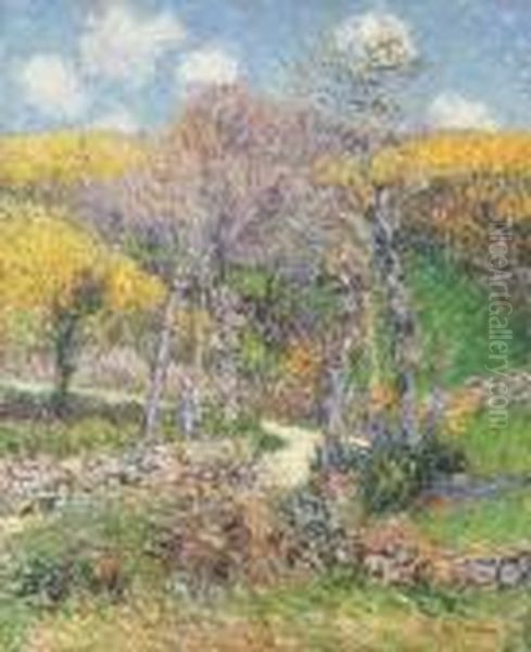 Paysage De Bretagne, Pont-aven Oil Painting by Gustave Loiseau