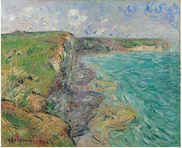 Les Falaises A Yport Oil Painting by Gustave Loiseau