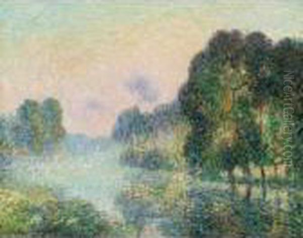 Brouillard Sur L'eure Oil Painting by Gustave Loiseau