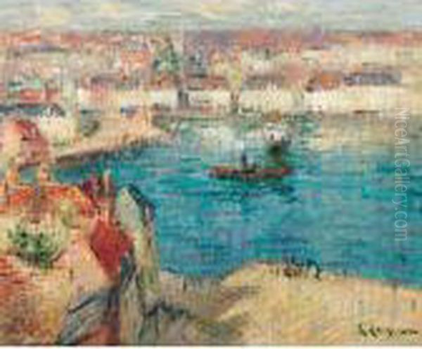 Le Port De Dieppe Oil Painting by Gustave Loiseau