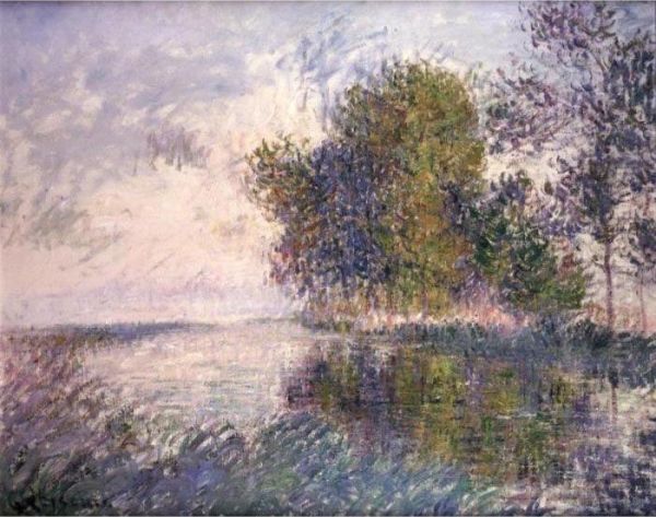 Bords De Riviere, Normandie Oil Painting by Gustave Loiseau