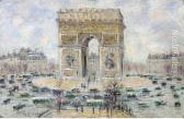 Place De L'etoile Oil Painting by Gustave Loiseau