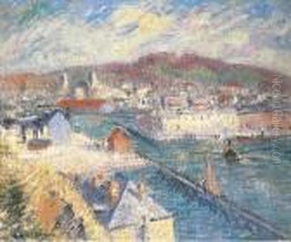 Vue De Fecamp Oil Painting by Gustave Loiseau