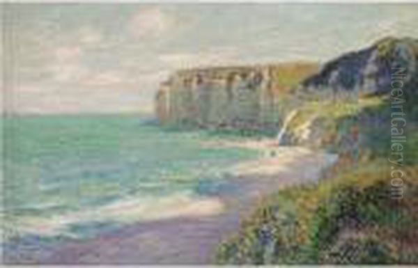 Les Falaises De Saint-jouin Oil Painting by Gustave Loiseau