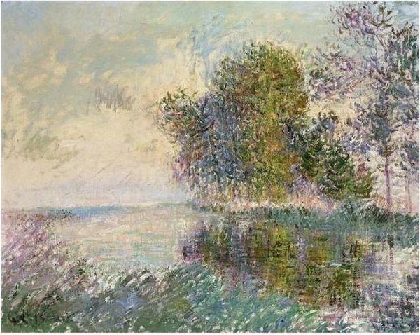 Bords De Riviere, Normandie Oil Painting by Gustave Loiseau