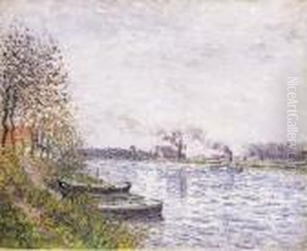 Bord De L'oise Oil Painting by Gustave Loiseau