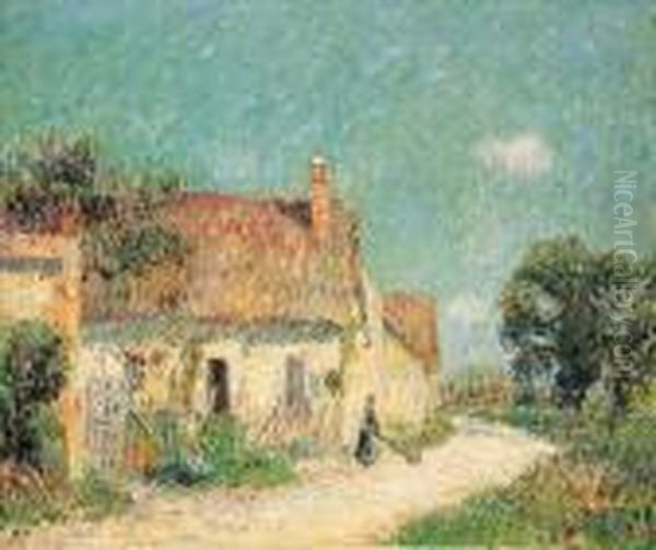 Chaumiere En Normandie Oil Painting by Gustave Loiseau