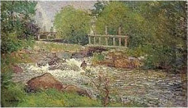 Paysage Avec Une Riviere Oil Painting by Gustave Loiseau