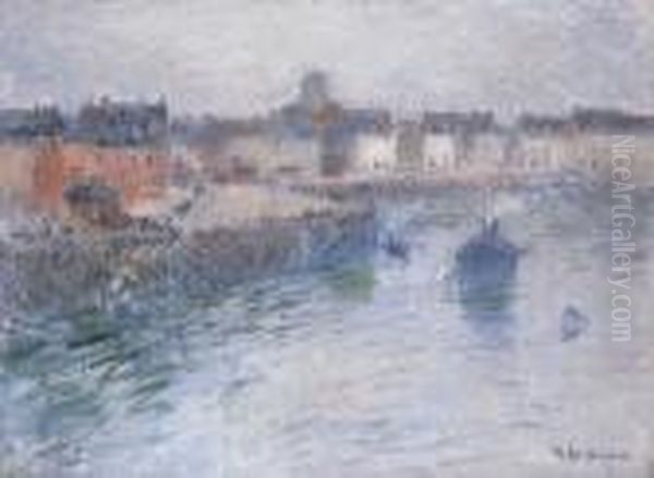 Le Port De Dieppe Oil Painting by Gustave Loiseau