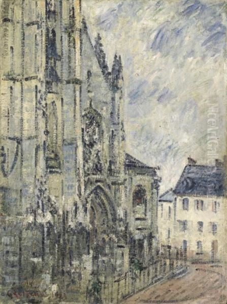 Saint-maclou, Pontoise Oil Painting by Gustave Loiseau