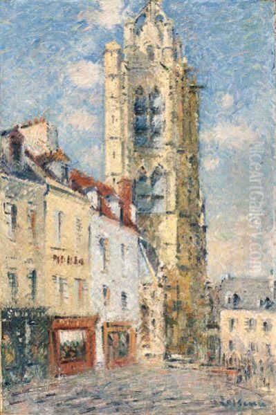 Le Clocher De Saint-maclou, Pontoise Oil Painting by Gustave Loiseau