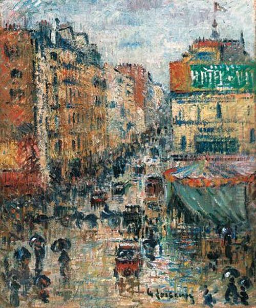 Rue De Clignancourt, Paris Oil Painting by Gustave Loiseau