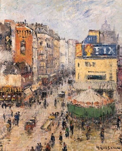 Rue De Clignancourt, Paris Oil Painting by Gustave Loiseau