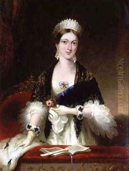 Queen Victoria 1819-1901 at the Opera Oil Painting by Edmund Thomas Parris