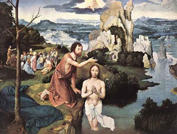 Baptism of Christ Oil Painting by Joachim Patenier (Patinir)