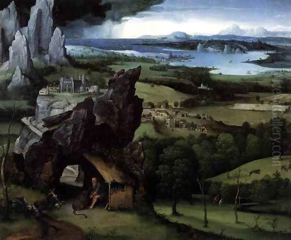 Landscape with St Jerome Oil Painting by Joachim Patenier (Patinir)