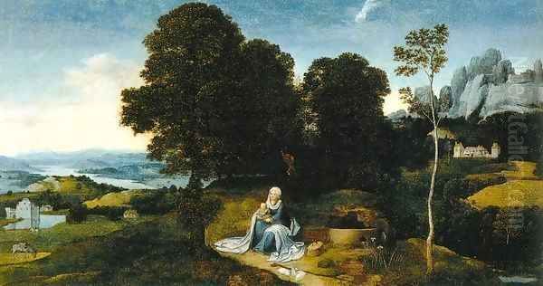 Landscape with the Flight into Egypt 3 Oil Painting by Joachim Patenier (Patinir)