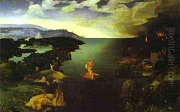 Crossing The Styx Oil Painting by Joachim Patenier (Patinir)