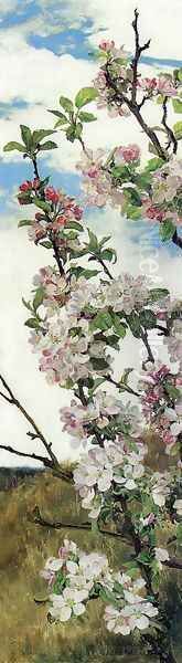 Apple Blossoms Oil Painting by Alfred Parsons