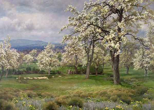 The Pear Orchard, c.1903 Oil Painting by Alfred Parsons