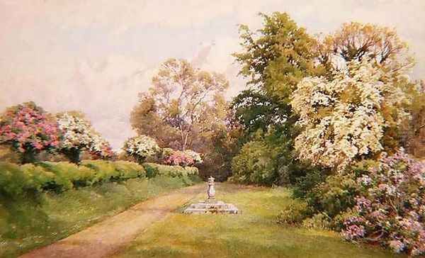 Sharcomb Garden Oil Painting by Alfred Parsons