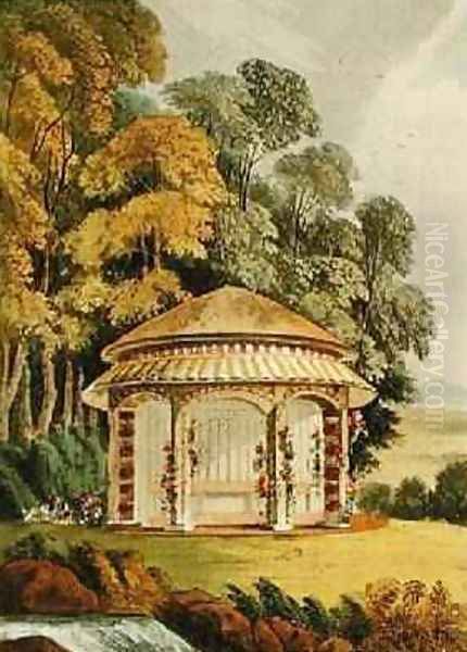 A Woodland Seat, from Ackermanns Repository of Arts, 1809-28 Oil Painting by John Buonarotti Papworth