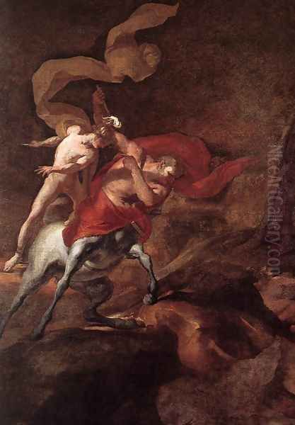 The Education of Achilles by Chiron c. 1690 Oil Painting by Pierre Puget