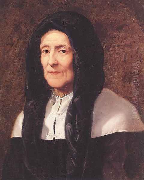 Portrait of the Artist's Mother 1651-55 Oil Painting by Pierre Puget