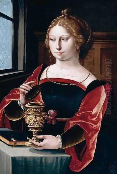 Mary Magdalen (1) 1525-50 Oil Painting by Master of the Parrot