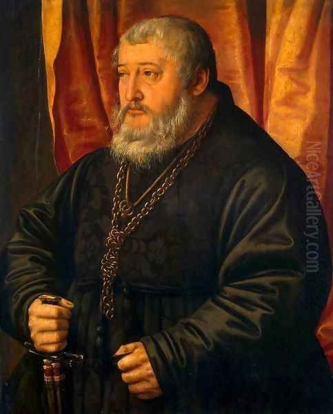 Portrait of Count Palatine Ottheinrich Oil Painting by Georg Pencz