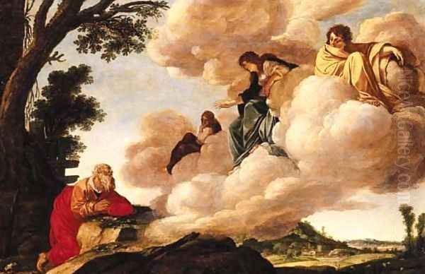 Abraham and the three Angels Oil Painting by Jacob Pynas