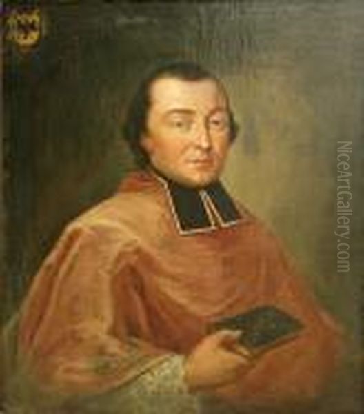 A Portrait Of A Cardinal, Half-length, Holdinga Prayer Book Oil Painting by Pietro Longhi