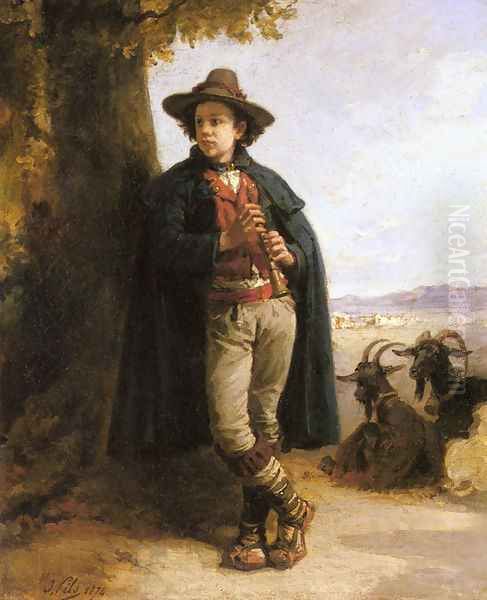 The Shepherd Boy Oil Painting by Isidore Alexandre Augustin Pils