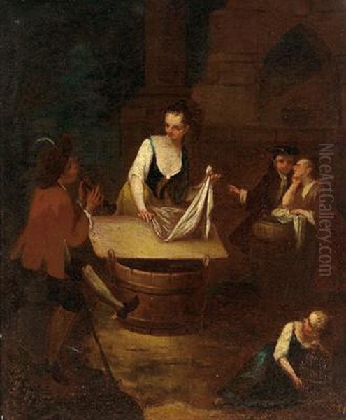 La Lavandaia Oil Painting by Pietro Longhi