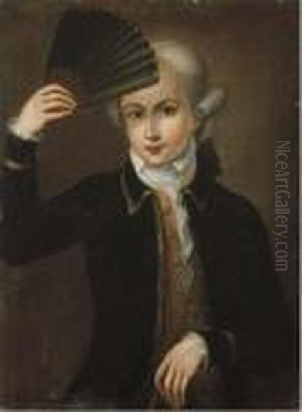 Ritratto Di Giovane Gentiluomo Con Ventaglio Oil Painting by Pietro Longhi