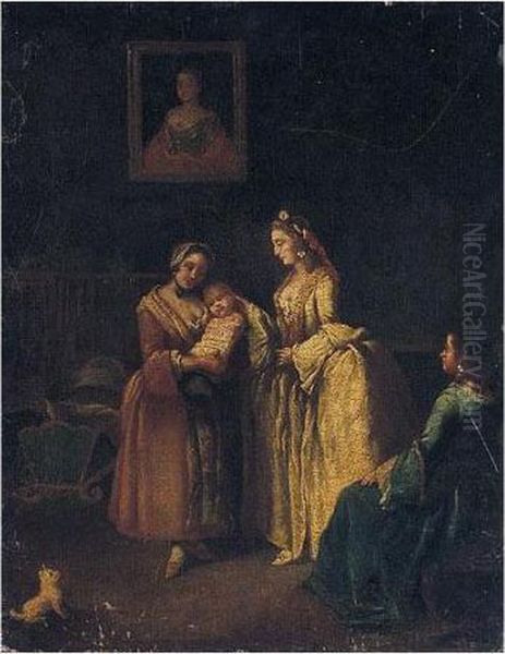 The Wet-nurse Oil Painting by Pietro Longhi