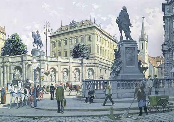 The Albertina, Vienna Oil Painting by Richard Pokorny