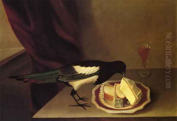 Magpie Eating Cake Oil Painting by Rubens Peale