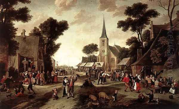 The Fair 1661 Oil Painting by Egbert van der Poel