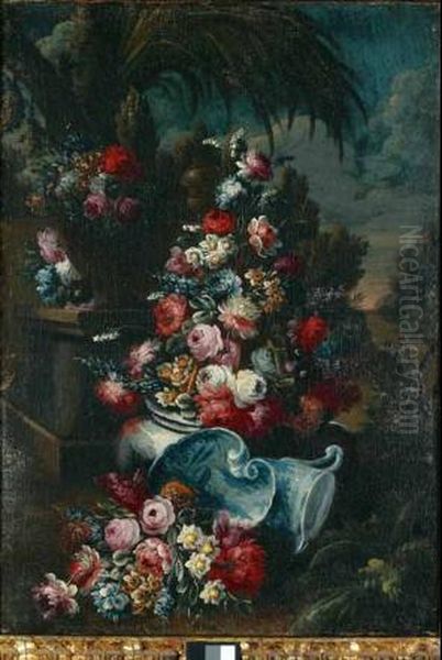 Natura Morta Di Fiori Oil Painting by Gasparo Lopez