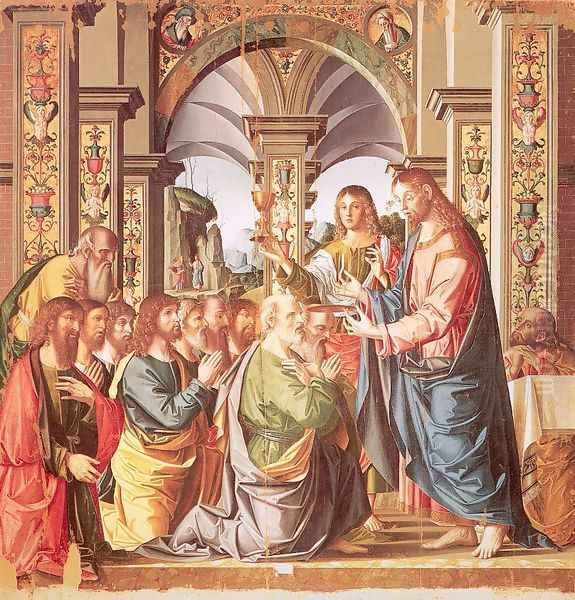 The First Communion of the Apostles 1506 Oil Painting by Marco Palmezzano