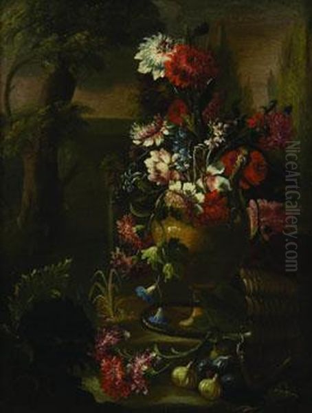 Vaso Con Fiori Oil Painting by Gasparo Lopez