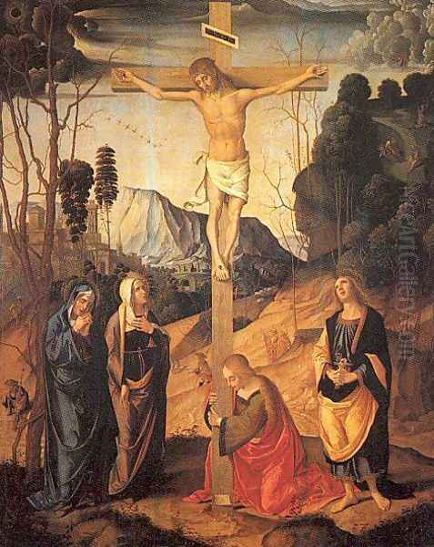 The Crucifixion Oil Painting by Marco Palmezzano